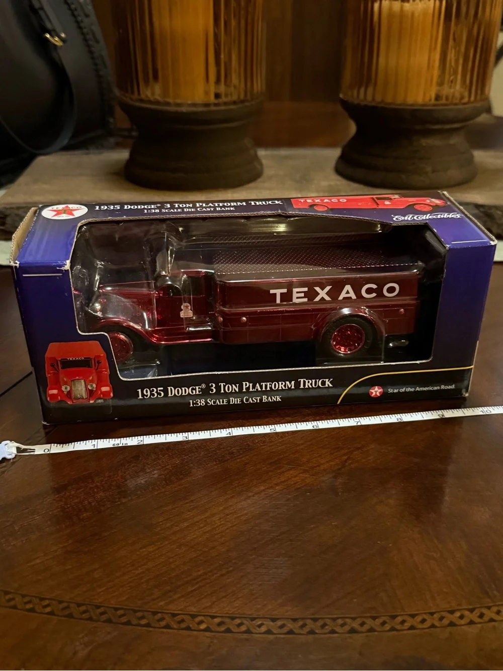 Texaco Red 1935 Dodge 3-Ton Platform Truck Die-Cast Toy